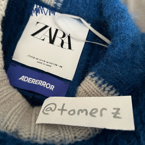Ader Error Zara Oversized Patchwork Knit Sweater Size Small/Medium - Picture 7 of 7